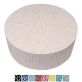 Maaya Bone Inlay Round drum Coffee Table Striped